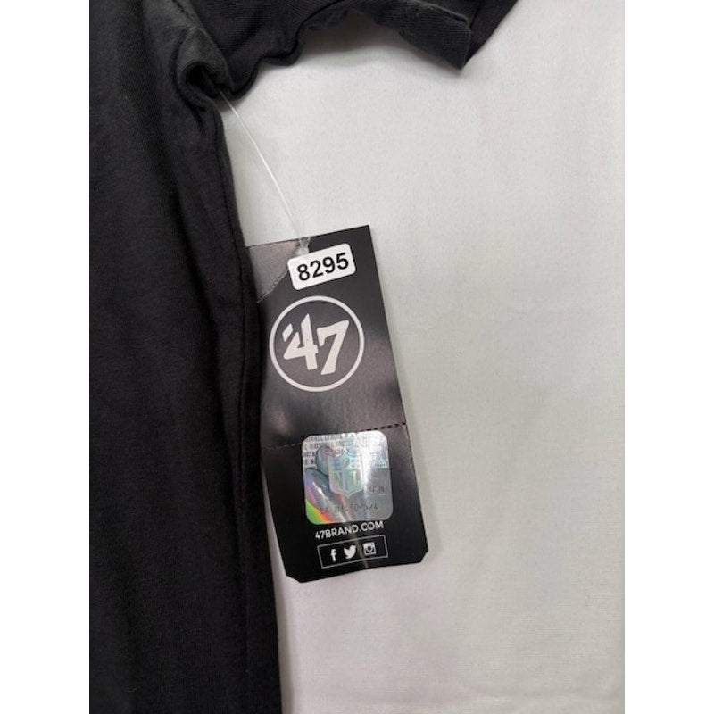 47 Brand New York Jets T-Shirt Short Sleeve Pullover Jet Black Womens Size L