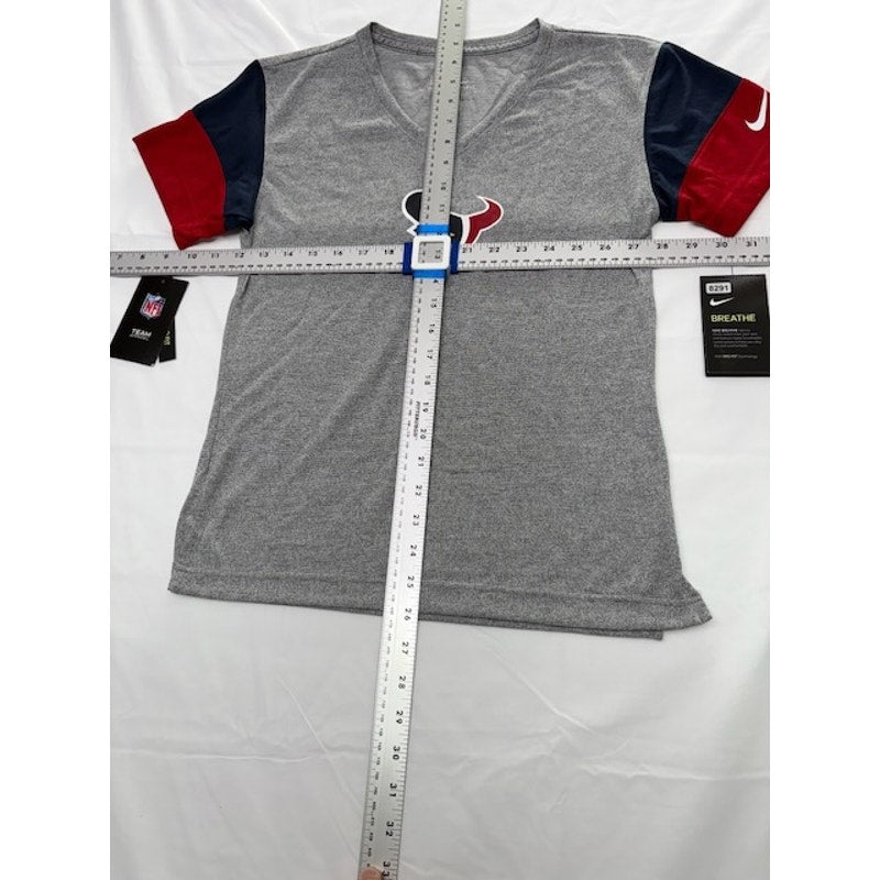 Nike Dri Fit Houston Texans T-Shirt NFL Team Apparel Gray Womens Size S