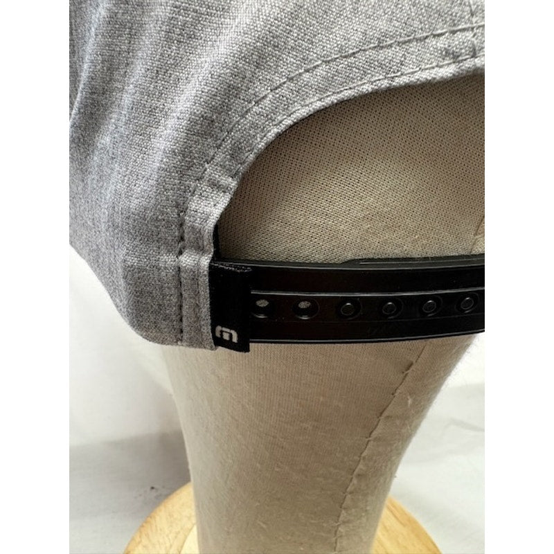Travis Mathew Flexfit 110 Snapback Hat Palm Patch Gray Black Unisex OSFM