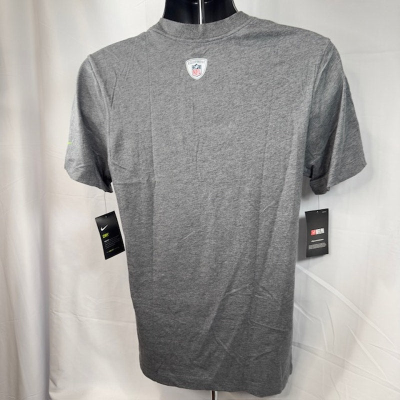 Nike Seattle Seahawks Football T-Shirt Short Sleeve Crew Neck Gray Mens Size S