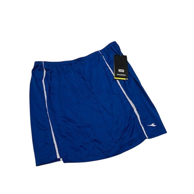 Diadora Irina Tennis Skirt Elastic Waist Pull-On Blue/White Womens Size S