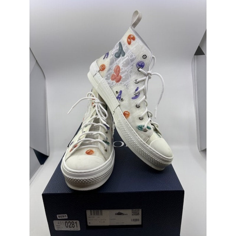 Dior B23 High x Kenny Scharf B23 High Top Sneaker Quartz Oblique Multi EU 46