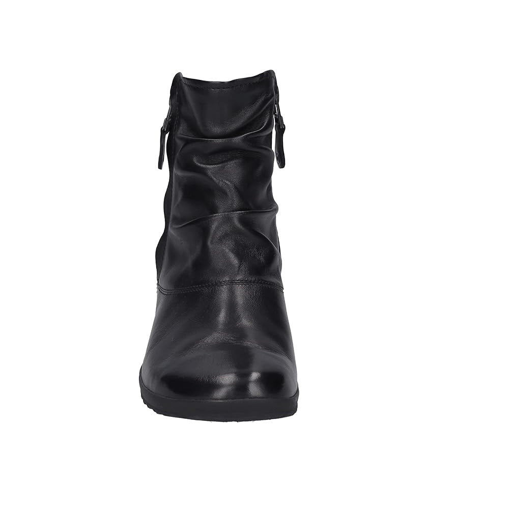 Josef Seibel Naly 24 Ankle Boots Leather Side Zipper Black Womens Size 36