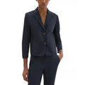 Theory Shrunken Split Cuff Two Button Blazer 3/4 Sleeve Womens Gray Size 2