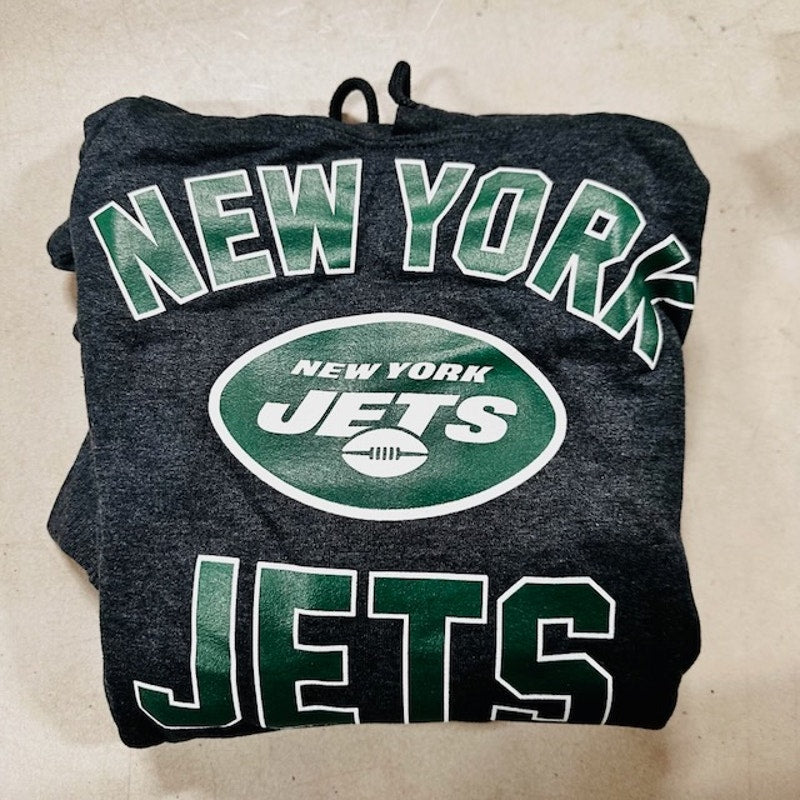 Campus Colors New York Jets Gameday Hoodie Sweatshirt Heather Gray Men Small