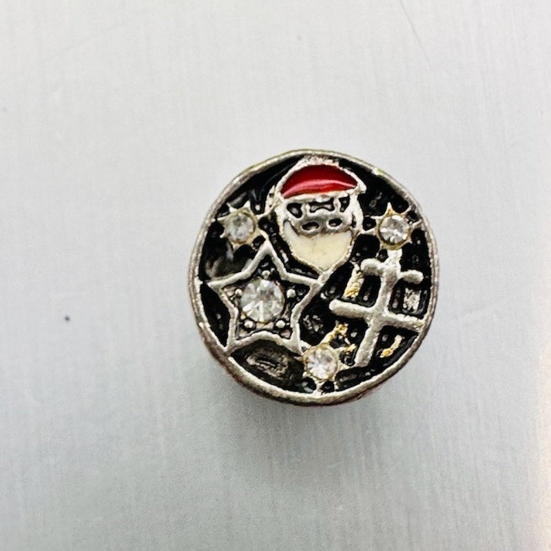 Love Peace Joy Santa Dangle Charm Pendant Sterling Silver