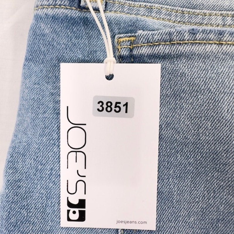 Joe's The Icon Skinny Cropped Jeans Mid Rise Raw Hem Denim Blue Womens 31