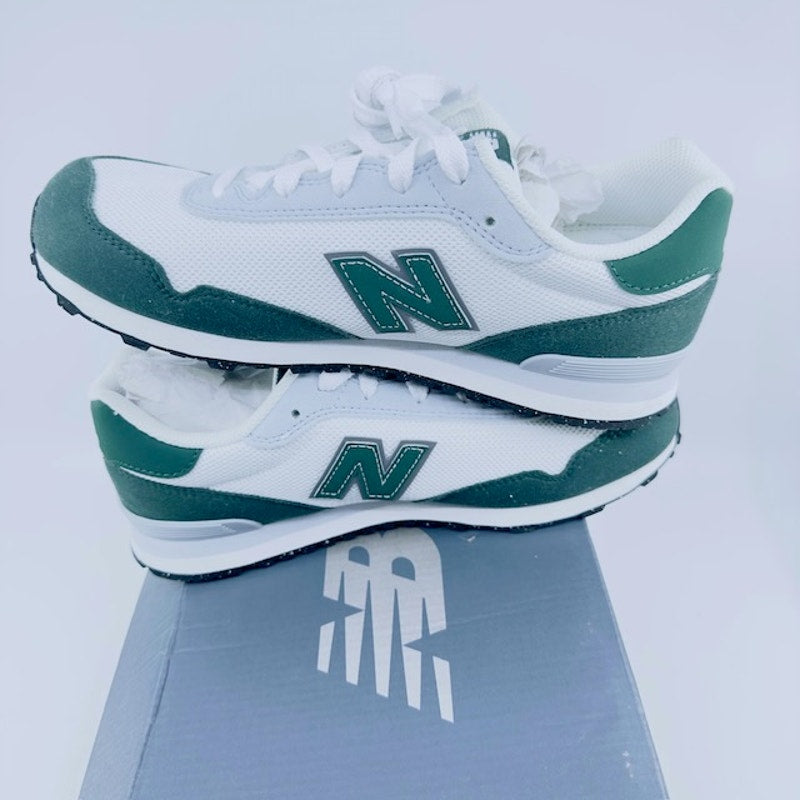 New Balance 515 V3  Classic Sneakers Low Top Lace Up White Green Boys 5W