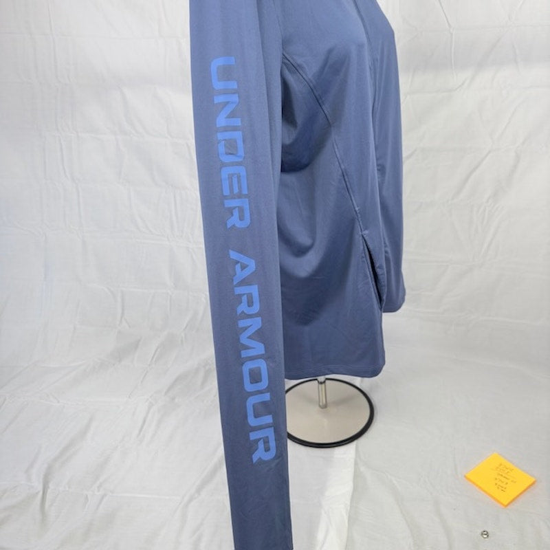 Under Armour UA Full-Zip Jacket Long Sleeve Mock Neck Fitted Light Blue M