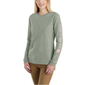 Carhartt Long Sleeve Heavyweight Loose Fit T-Shirt Workwear Green Womens XXL