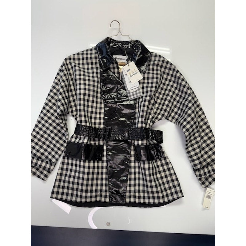 Barbour by ALEXACHUNG Ivy Casual Jacket Northumbria Check Black/White Size 8