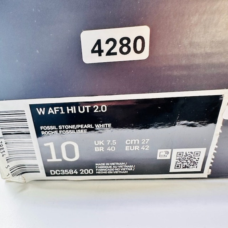 Air Force 1 Utility 2.0 Sneaker Shoes DC3584-200 Fossil Stone Womens Size 10