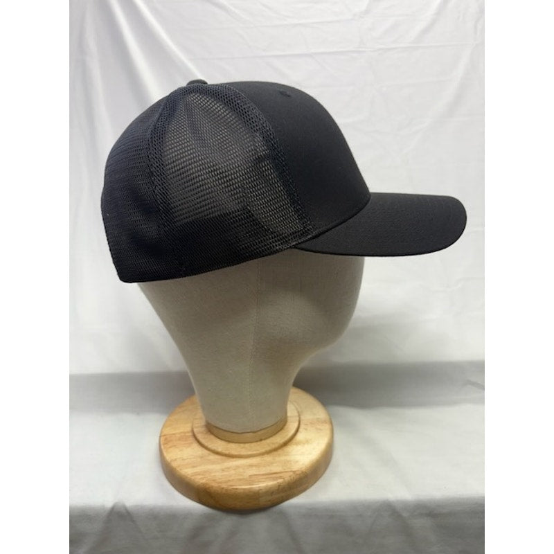 Port Authority Baseball Cap Flexfit 110 Mesh Snapback Hat Black Unisex OSFA
