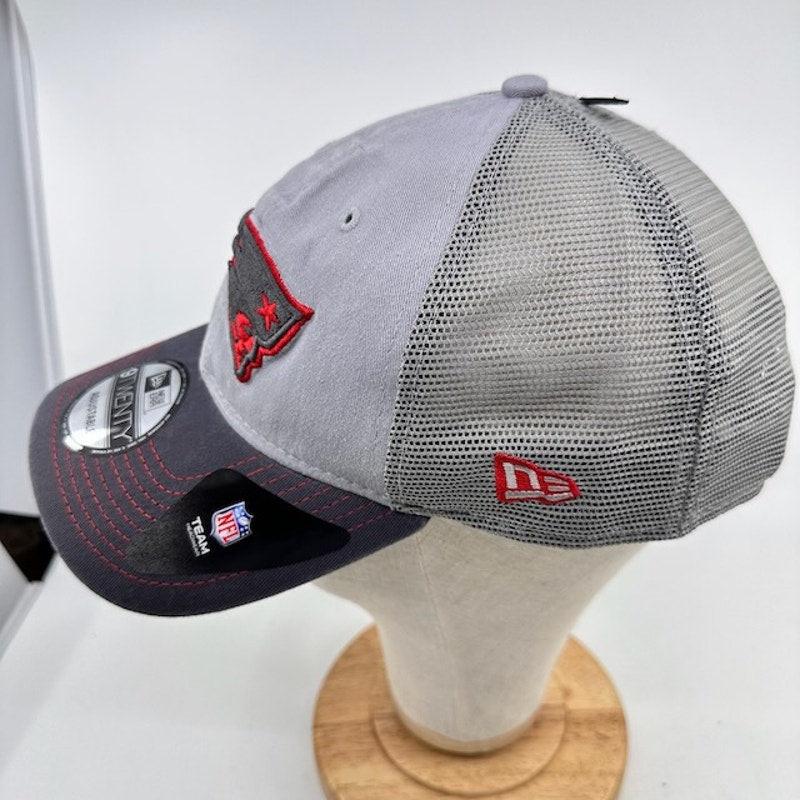 New Era 9Twenty New England Patriots Snapback Trucker Cap Gray Mens OSFA