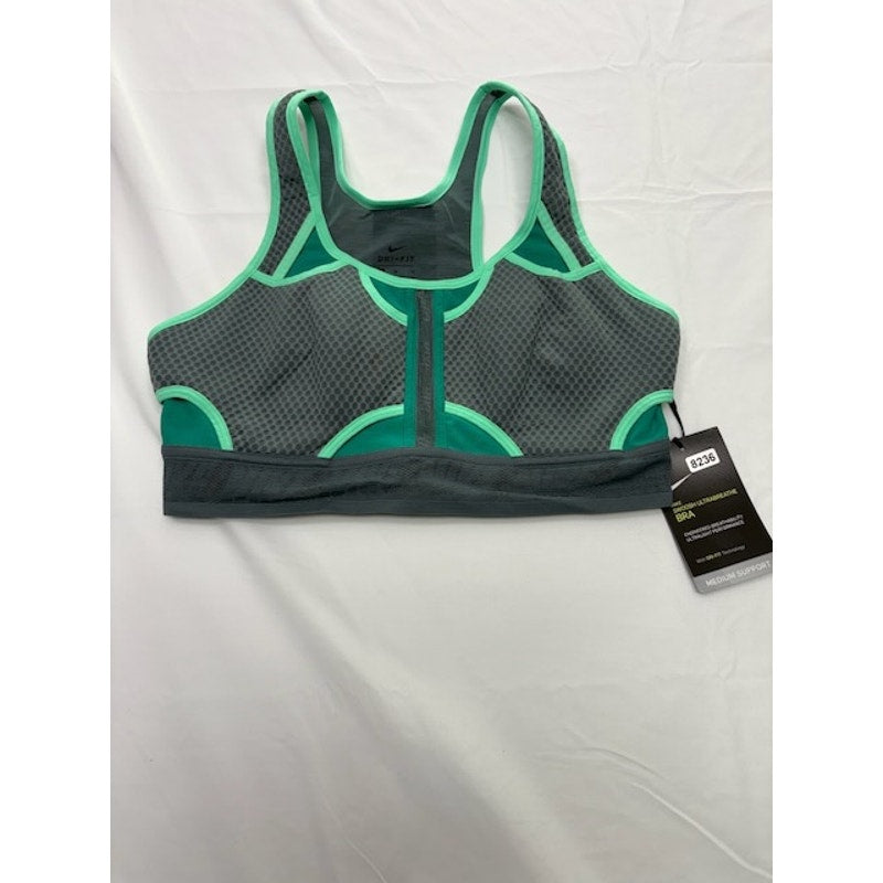 Nike Swoosh Ultra Breathe Sports Bra Racerback CZ4439-387 Green Womens Sz M