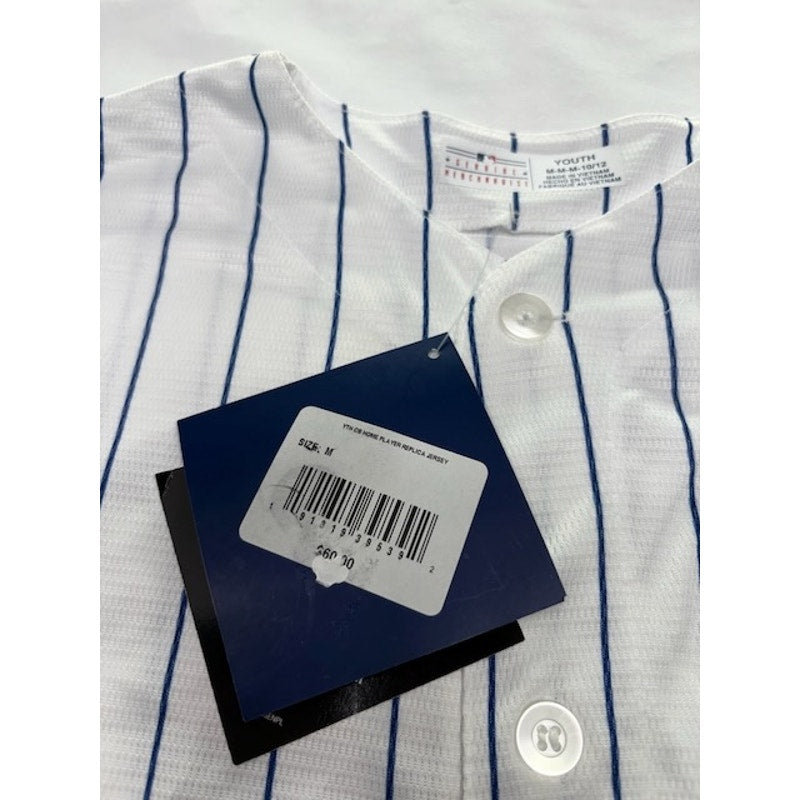 MLB Chicago Cubs Pinstripe Baseball Jersey Bryant #17 White Youth Mens Sz M