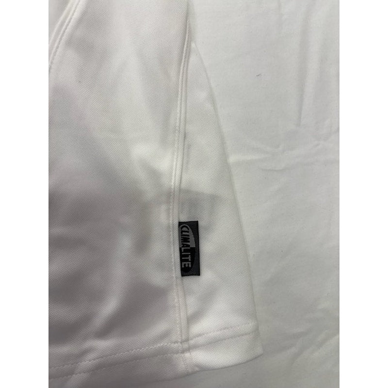 Adidas Climalite Short Sleeve Training Jersey Shirt V-Neck White/Black Mens Sz L