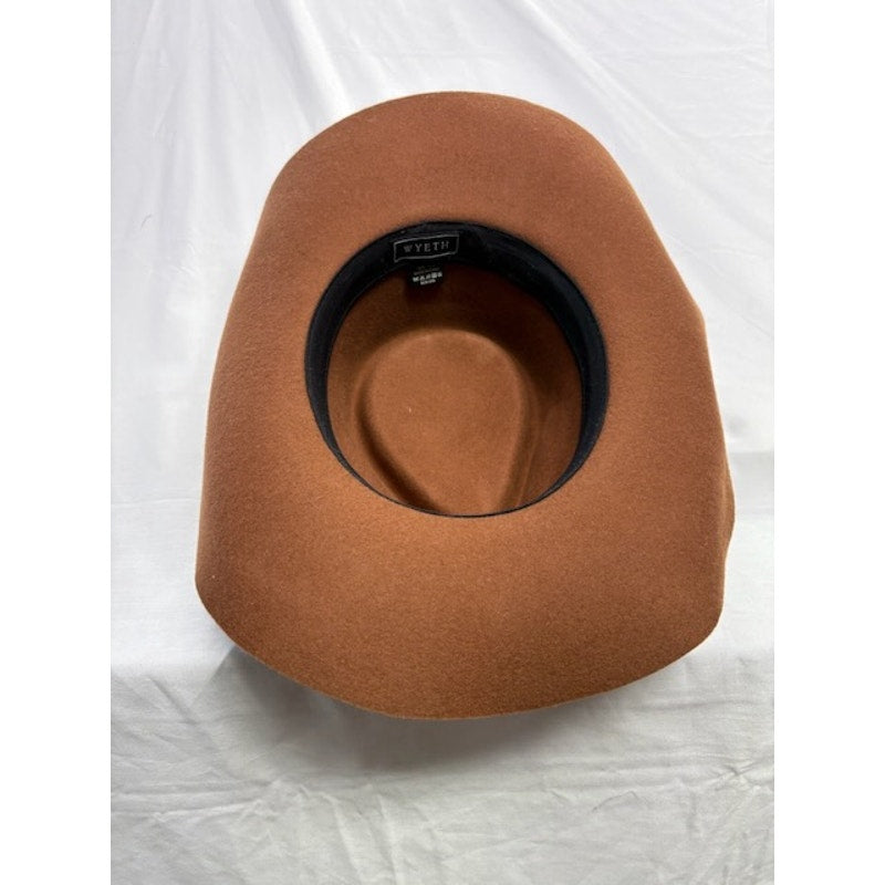 Wyeth Felt Cowboy Hat Wide Brim Braided Band Western Brown Adult Unisex One Size