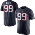 Nike Dri-Fit Houston Texans Watt #99 T-Shirt Short Sleeve Blue Mens Size M