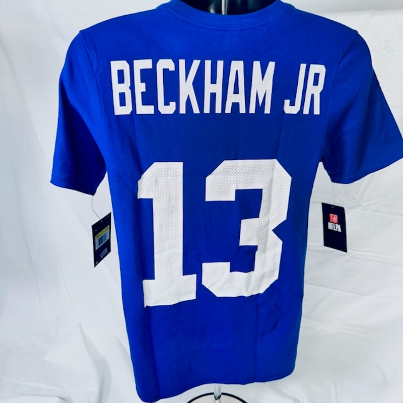 Nike Odell Beckham Jr New York Giants Player Pride 3.0 T-Shirt Blue Mens S