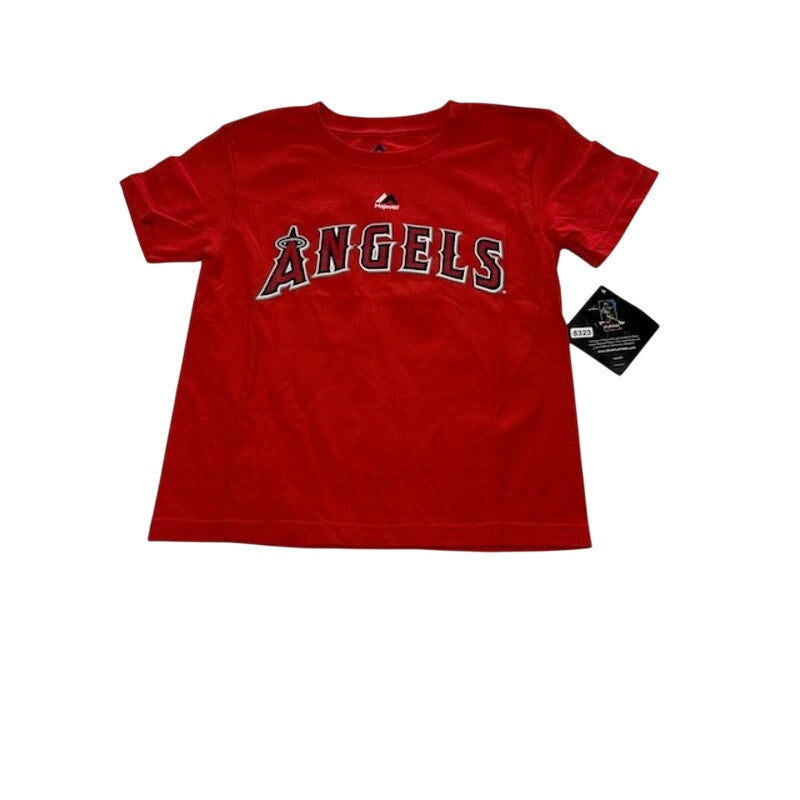 Majestic Angels Mike Trout #27 T-Shirt Short Sleeve Red Boys Infant 12M