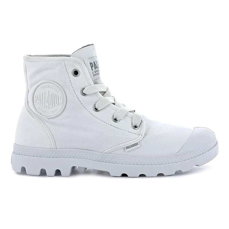Palladium Pampa Hi Canvas Boots Lace-Up 92352-116-M Star White Womens Size 9