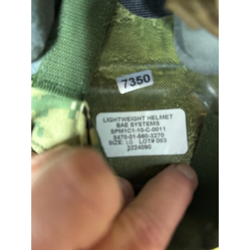 BAE Systems Military Lightweight Ballistic Helmet SPM1C1-10-C-0011 Green Size L