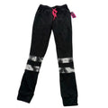Material Girl Active Jogger Pants Tie Dye Stripe Sweatpants Black Womens XXS