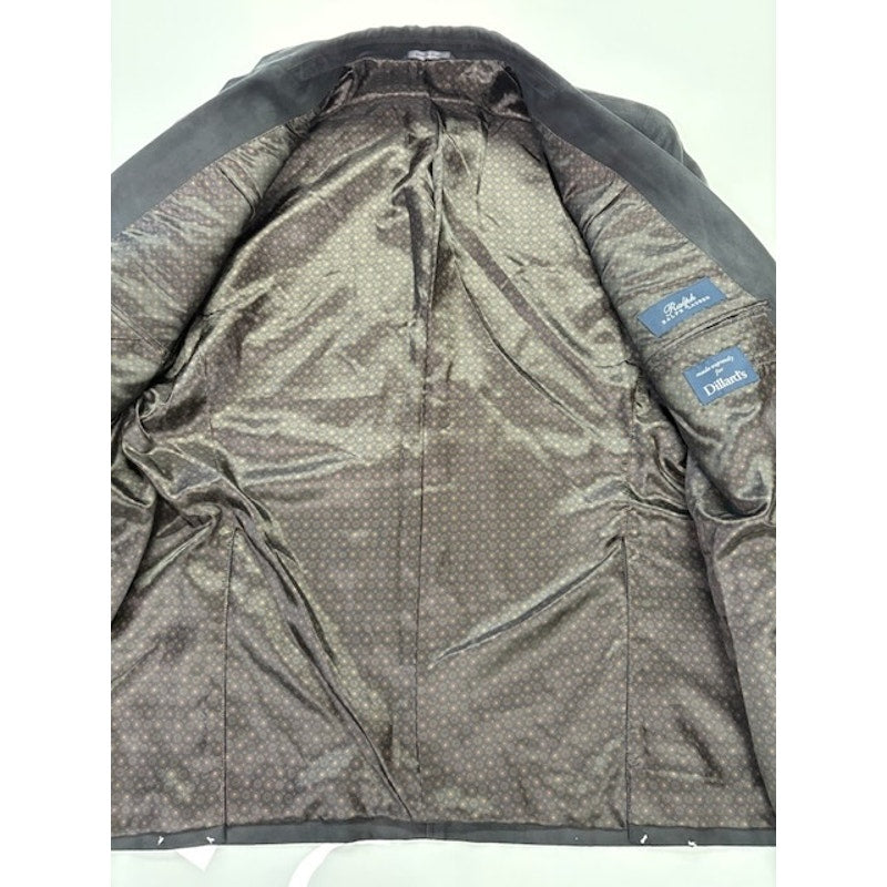 Ralph by Ralph Lauren Suede Blazer Jacket Two Button Black Mens Size 42R