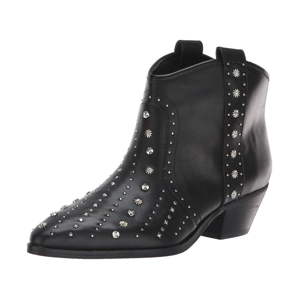 Sam Edelman Brian Ankle Western Boots Pointed Toe Leather Black Womens Size 6M