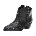 Sam Edelman Brian Ankle Western Boots Pointed Toe Leather Black Womens Size 6M