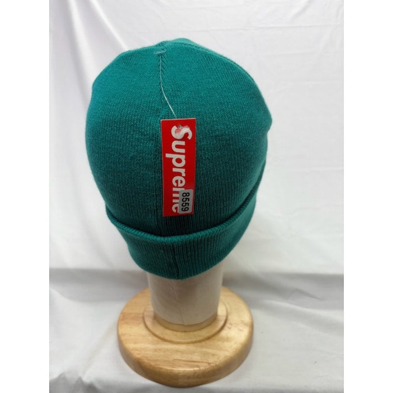 Supreme Big Logo Beanie Acrylic Knit Cuffed Winter Hat Teal Green Unisex OS