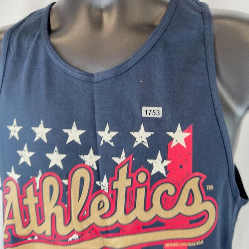 Mitchell & Ness MLB Seattle Mariners Stars Stripe Tank Top Crewneck Navy Size S