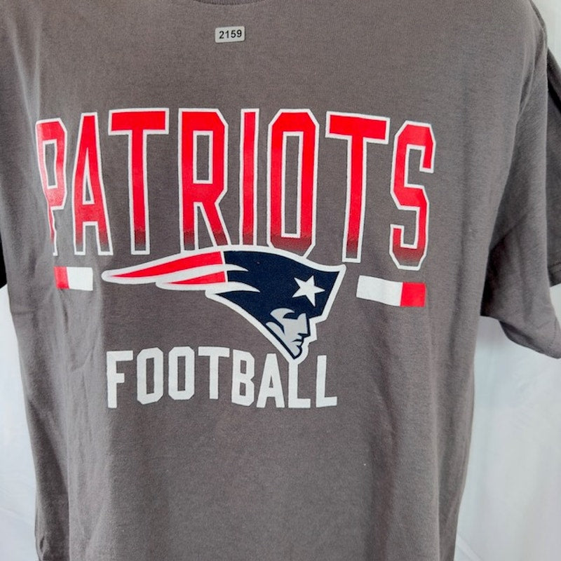 Junk Food NFL New England Patriots Comeback T-Shirt Short Sleeve Gray Mens L