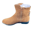 Very Volatile Ankle Boots Jericho Zip-Up Heel Suede Cognac Brown Womens 8.5