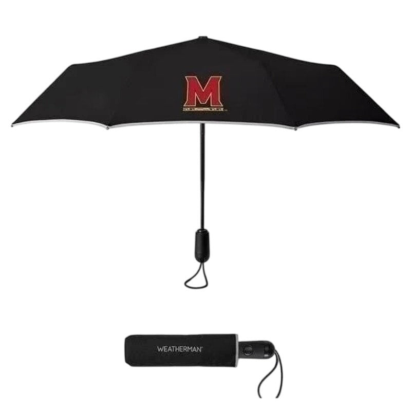 Weatherman Maryland Terrapins Umbrella Travel Compact NCAA Football Black