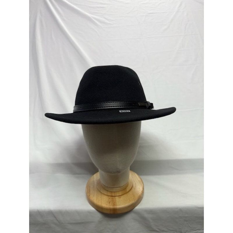 Pendleton Felt Fedora Hat Wool Leather Band Black Adult Mens/Womens Size M