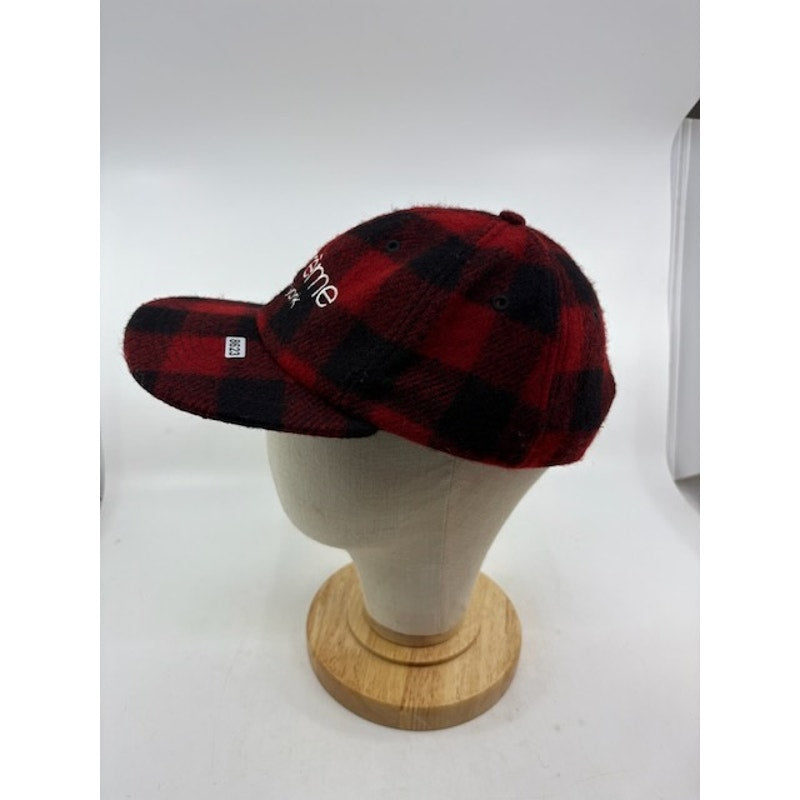 Supreme New York Plaid Wool Snapback Hat Streetwear Cap Red Black Size OS