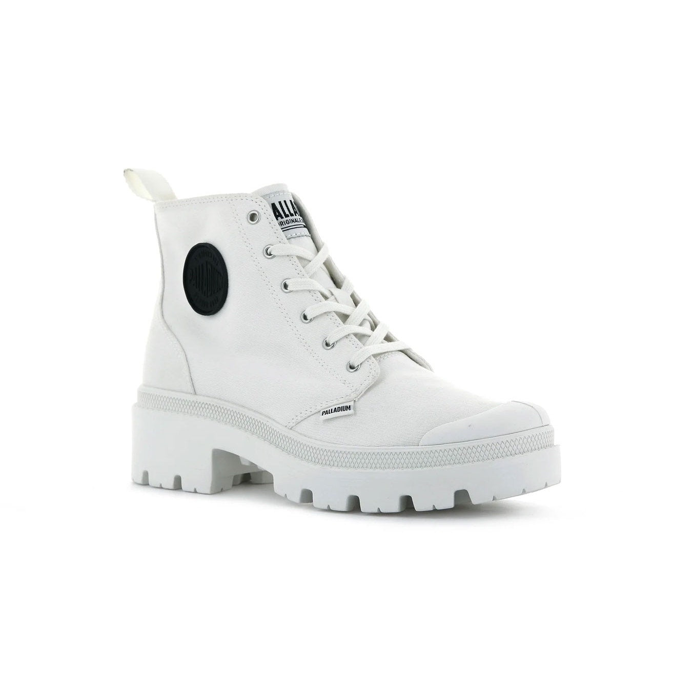 Palladium Pallabase Twill Ankle Boots 96907-116-M Star White Womens Size 10