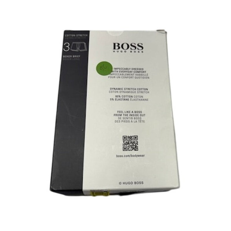 BOSS by HUGO BOSS 3 Pack Boxer Brief Shorts Cotton Stretch Mens Size S