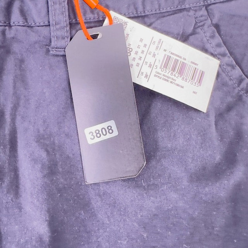 Superdry International Chino Shorts Flat Front Canvas Midnight Navy Mens 38