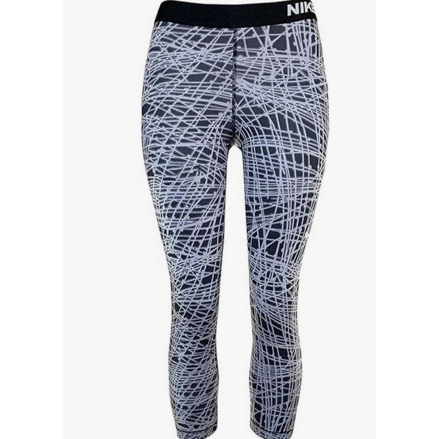 NWT Nike PRO HYPERCOOL Capri Leggings Yoga Stretch Abstract Pattern Women Small
