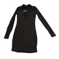 Material Girl Ribbed Dress Long Sleeve Bodycon O-Ring Cutout Black Junior XS