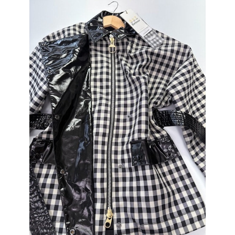 Barbour by ALEXACHUNG Ivy Casual Jacket Northumbria Check Black/White Size 2
