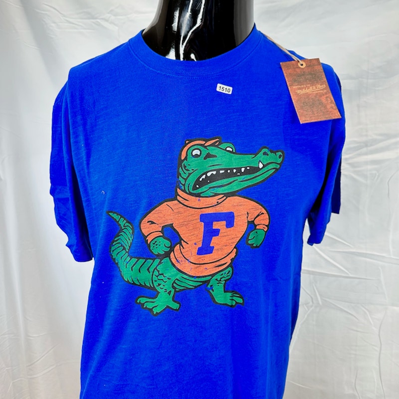 Mitchell & Ness Legendary Slub S/S Tee University Of Florida Team Logo Blue Sz M