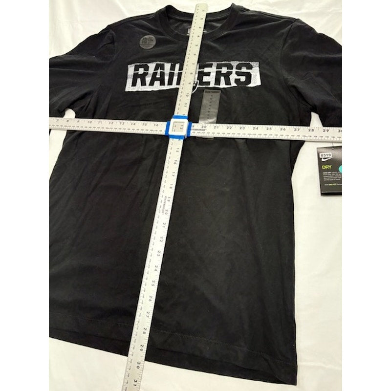 Nike Dri-Fit NFL Las Vegas Raiders T-Shirt Standard Fit Black Mens Size M