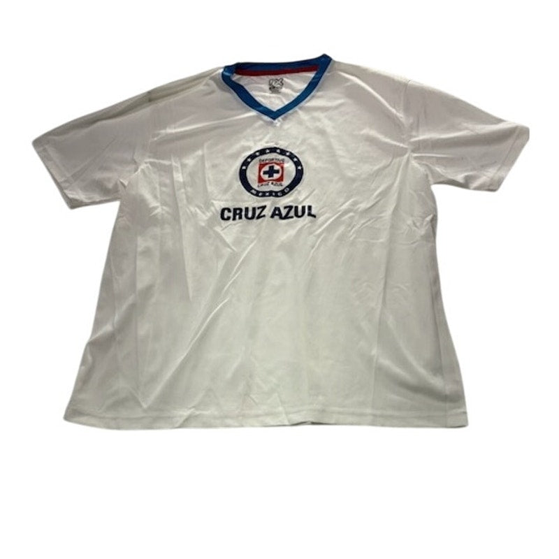 RX Cruz Azul Mexico Official Soccer Fan Jersey V-Neck White/Blue Mens Sz XL