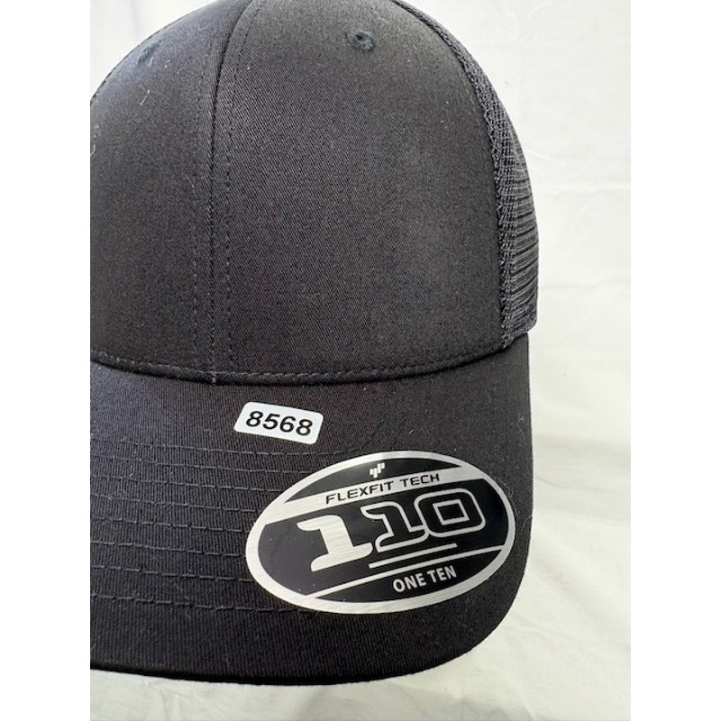 Port Authority Baseball Cap Flexfit 110 Mesh Snapback Hat Black Unisex OSFA