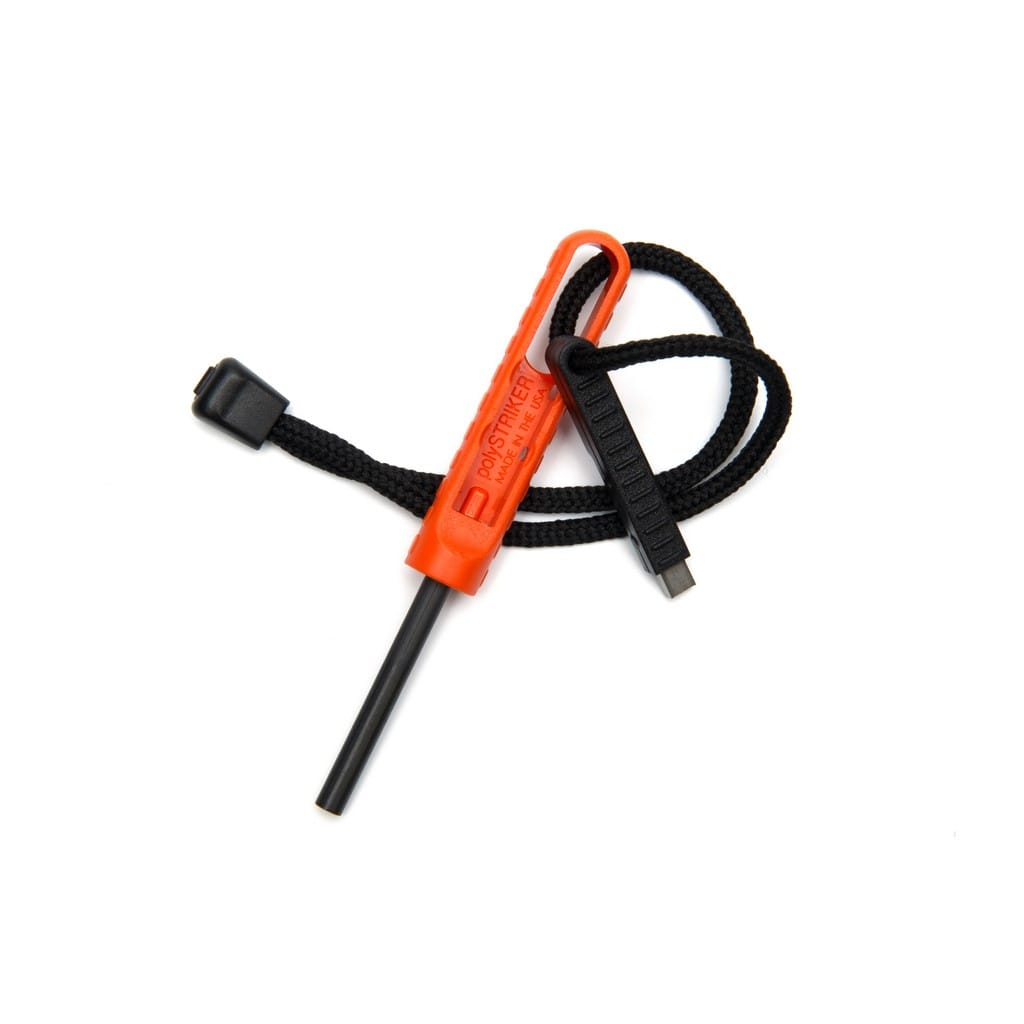 Exotac polySTRIKER XL Fire Starter Waterproof With Lanyard Orange/Black