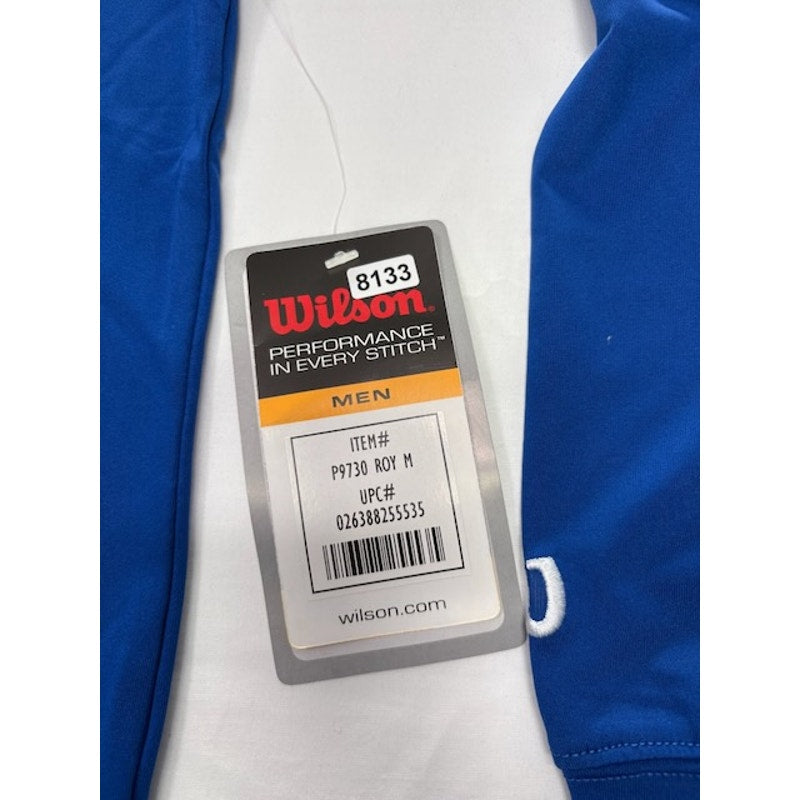Wilson Long Sleeve Performance Shirt High Neck Pullover Blue Mens Size M